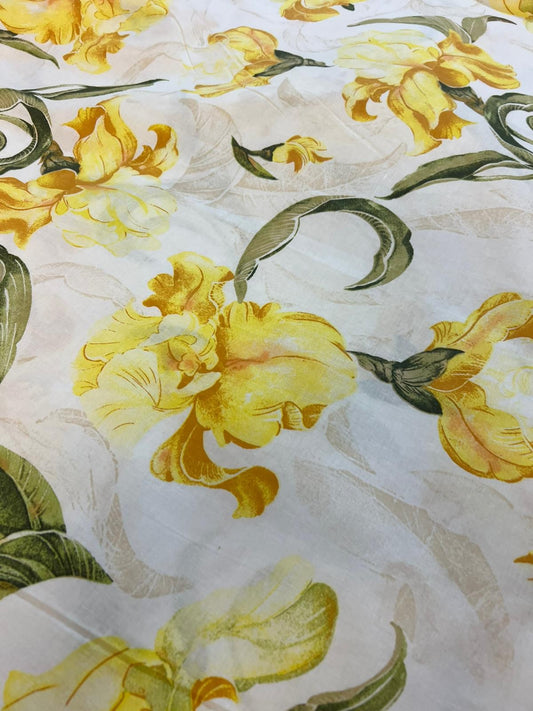 Pościel bawełniana 100% – Złota Magnolia – komplet pościeli
