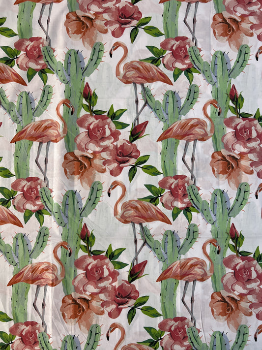 Pościel bawełniana 100% – Flamingi Tropical – komplet pościeli