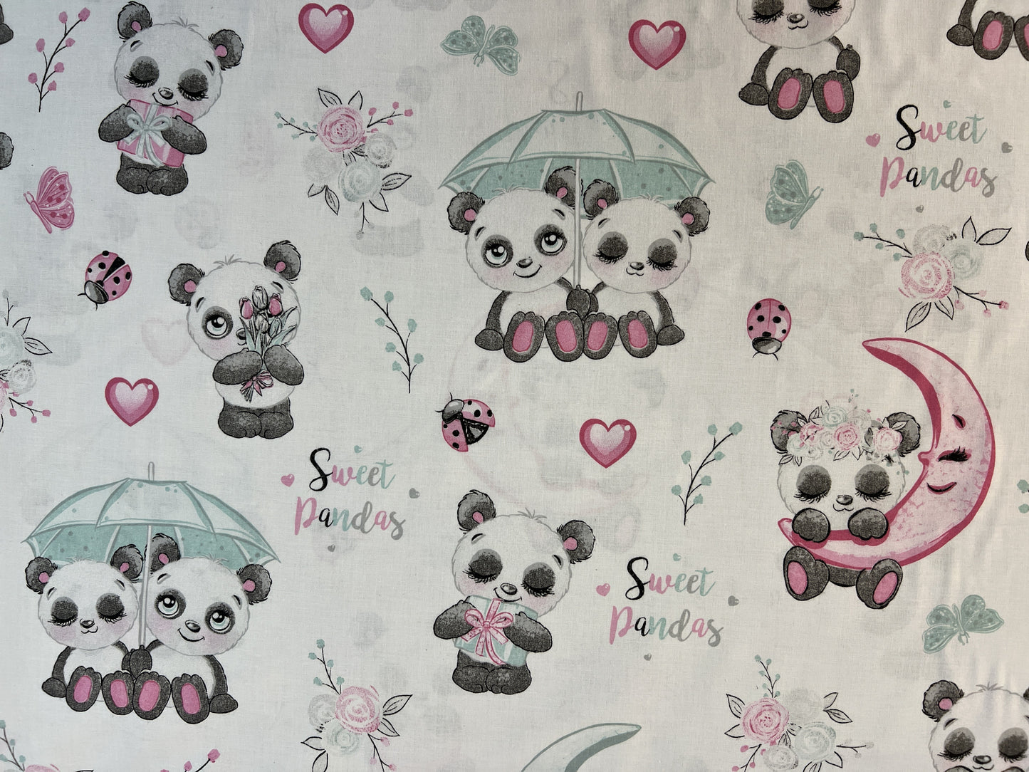 Pościel bawełniana 100% – Sweet Pandas – komplet pościeli