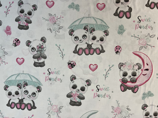Pościel bawełniana 100% – Sweet Pandas – komplet pościeli