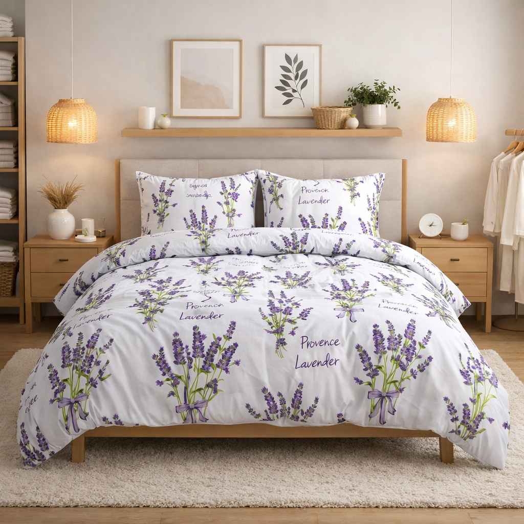 Pościel bawełniana 100% – Lawenda Provence – komplet pościeli
